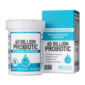 60 mil millones de probióticos con fibra prebiótica Su dosis diaria de excelencia en la salud intestinal