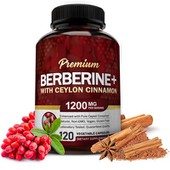 Berberina premium con fórmula de doble acción de Ceilon Cinnamon Nature para bienestar metabólico de todo el cuerpo entero
