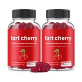 Tart Cherry & Ceryery Seed Gomma Vegan Apoyo para la salud de la salud del ácido úrico Defensa antioxidante y bienestar diario